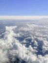 Sky Above the Clouds,ÃÂ Cloudscape background, Blue Sky and Fluffy Clouds Royalty Free Stock Photo
